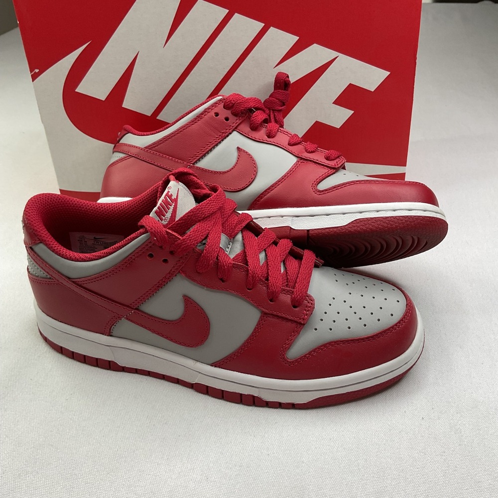 Nike Dunk Low GS UNLV Medium Grey Varsity Red CW1590-002 Kids 5.5Y Sneakers